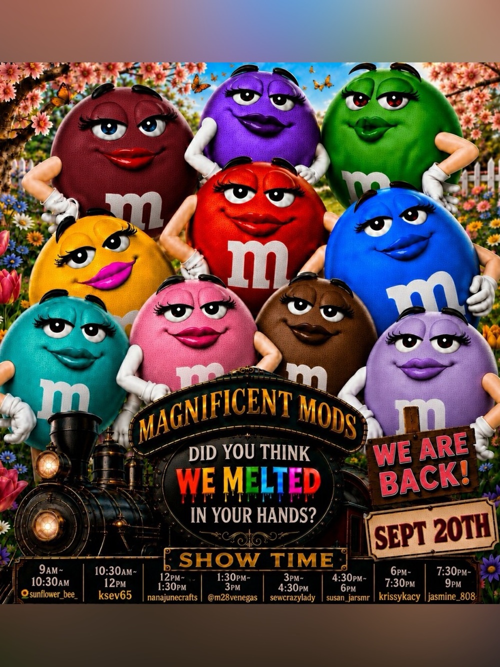 M&M Magnificent MOD Train 9/20 @9AM EST 🚂🚂🚂